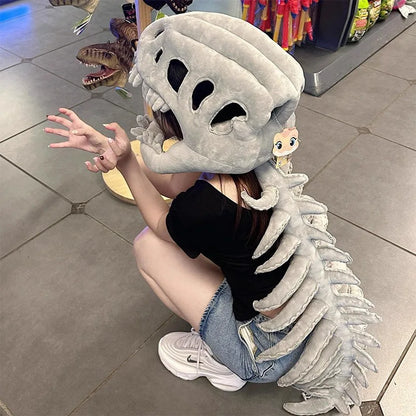 Dinosaur Skeleton Hat Funny Soft Dinosaur Skeleton