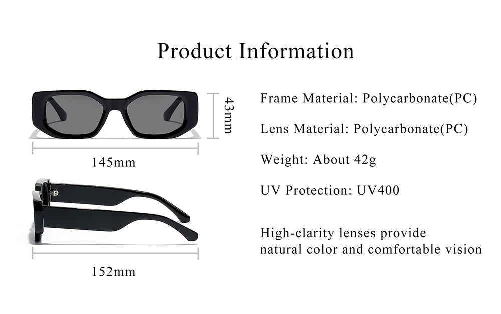 New Black Classic Retro Designer Branded Concave Sunglasses