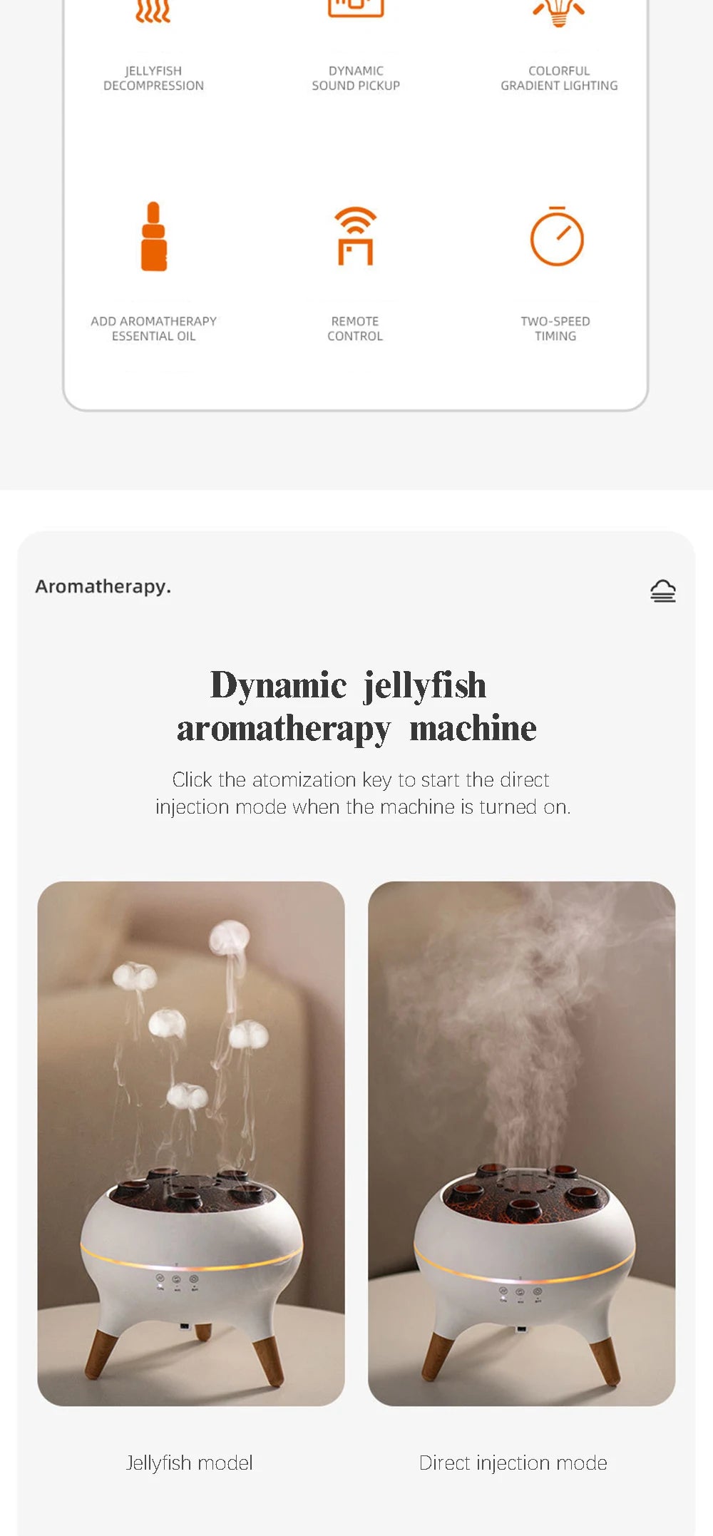Dynamic Jellyfish Air Humidifier Essential Oil Diffuser