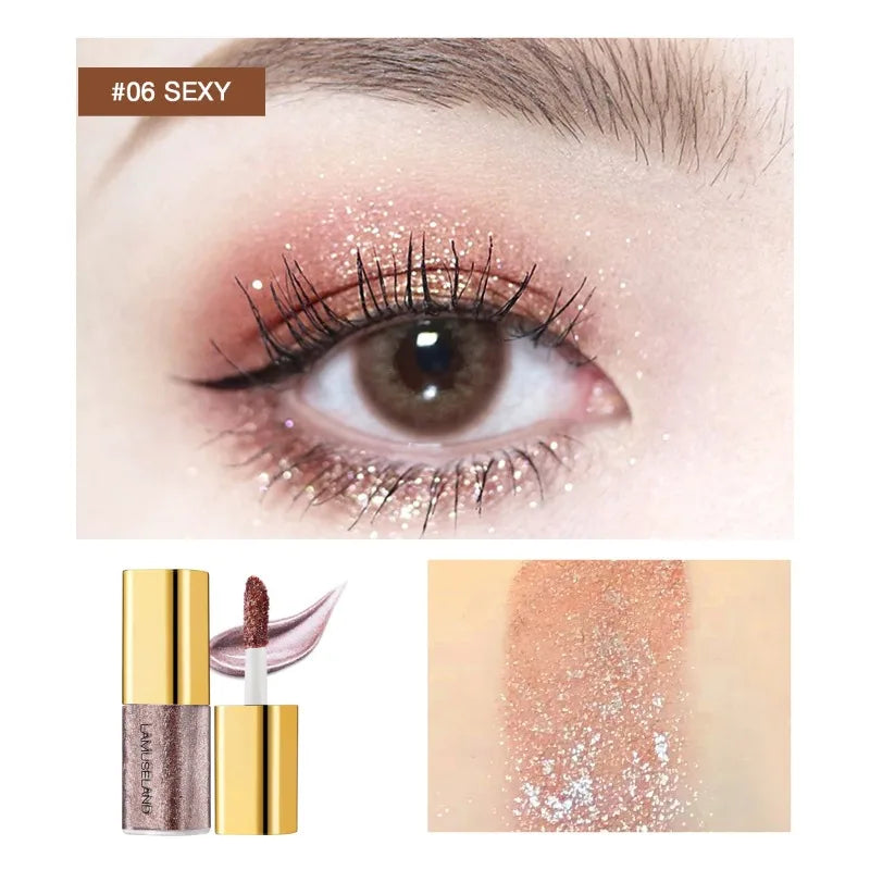Pearly Liquid Eyeshadow Natural Smokey Silver Shimmer