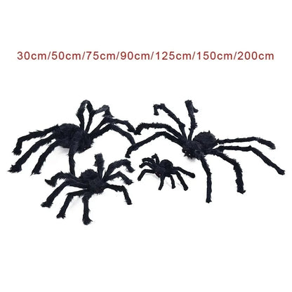 Halloween Decor Giant Black Plush Spider Halloween Party