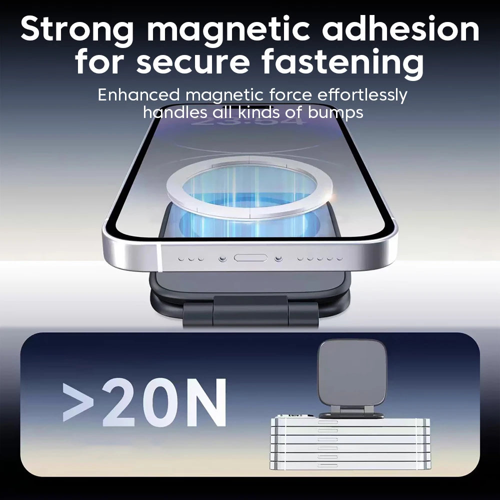 Ultrathin Car Magnetic Mobile Phone Holder Adjustable Foldable