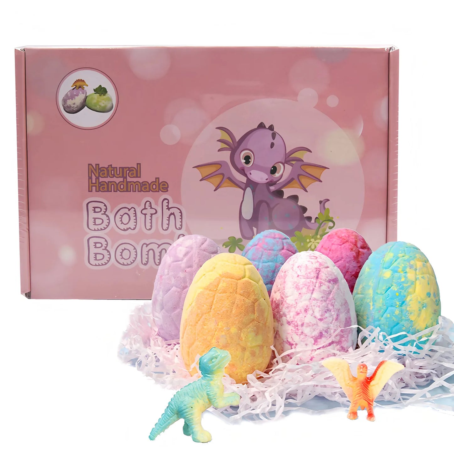 6PCS Children's Dinosaur Egg Bomb Bath Salt Balls Fun