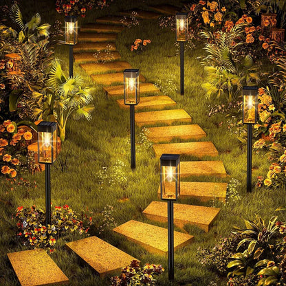 Retro Solar Pathway Warm Lights Outdoor
