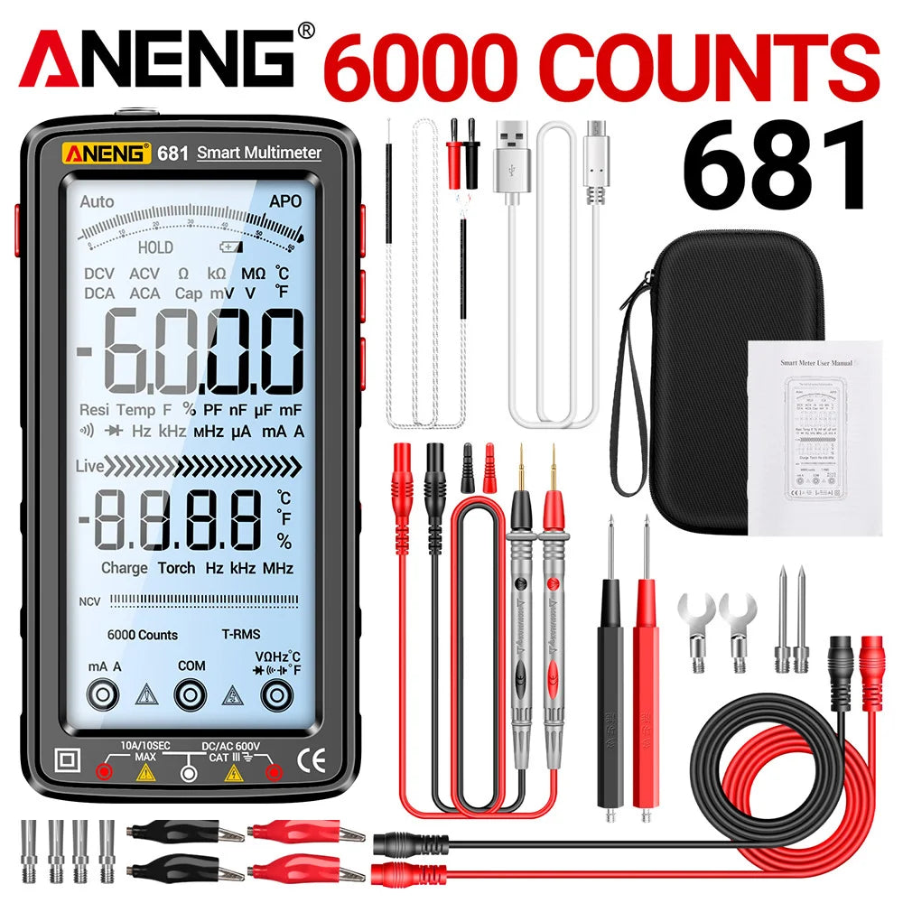 681 Rechargeable Digital Professional Multimeter Voltage Tester