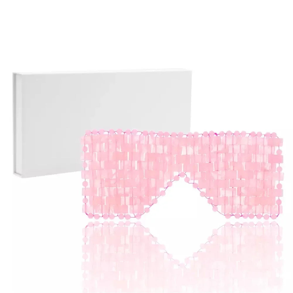 Rose Quartz Jade Eye Mask Facial Cooling Mask Massage