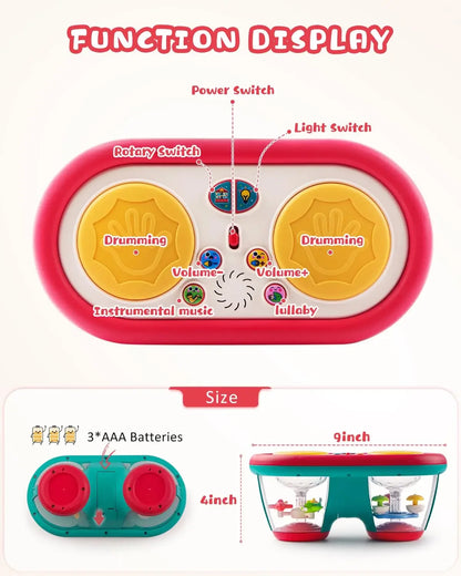 Baby Clap Drum 12+ Month Kids Musical Toy Infant Toys