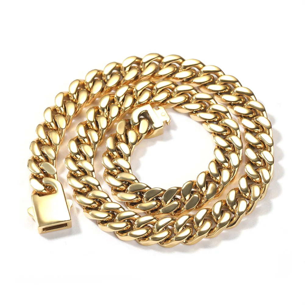 316 Stainless Steel Plated 18k Gold Fashion Hip Hop Bracelet