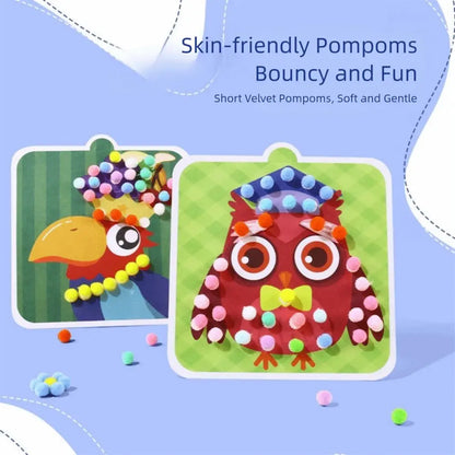 Handmade Material Children's Sticker Book Educational Early Learning