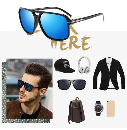 VIVIBEE Men Night Vision Sunglasses Photochromic Pilot