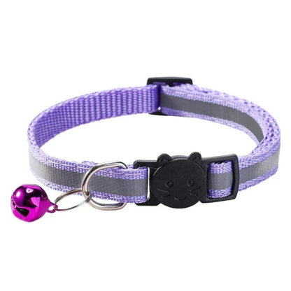 Colorful Reflective Breakaway Cat Collar with Bell