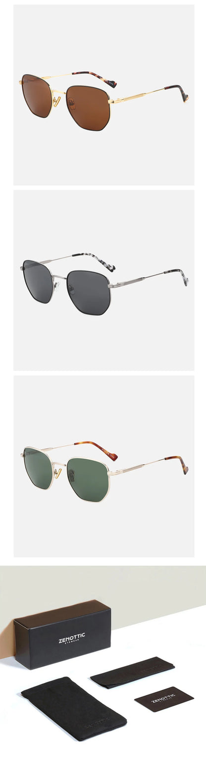 ZENOTTIC Fashion Hexagonal Geometry Polarized Sunglasses