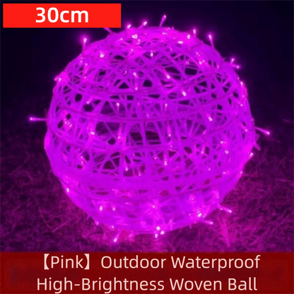 New 20/28CM Festoon Rattan Ball Light Rattan Ball