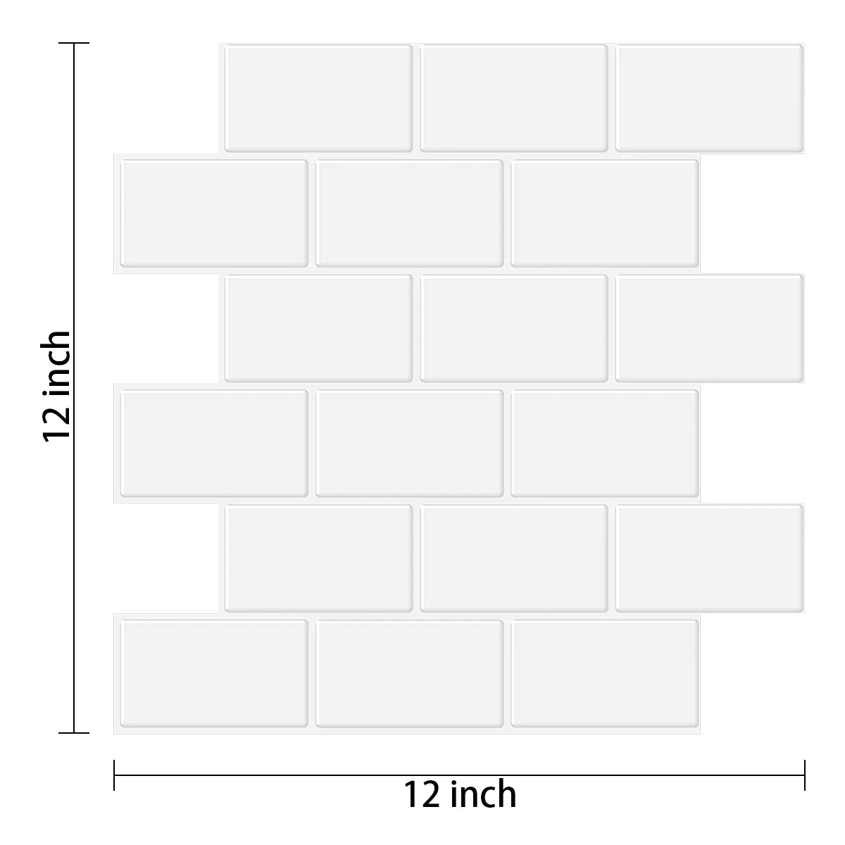 Subway Wall Stickers Peel and Stick 3d Brick Vinyl