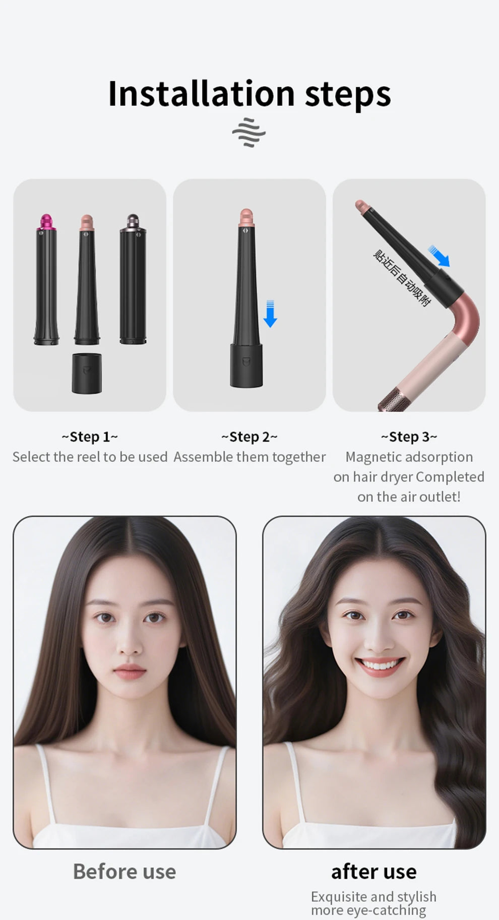 Automatic Curling Iron Hair Styling Tool Curling Wand