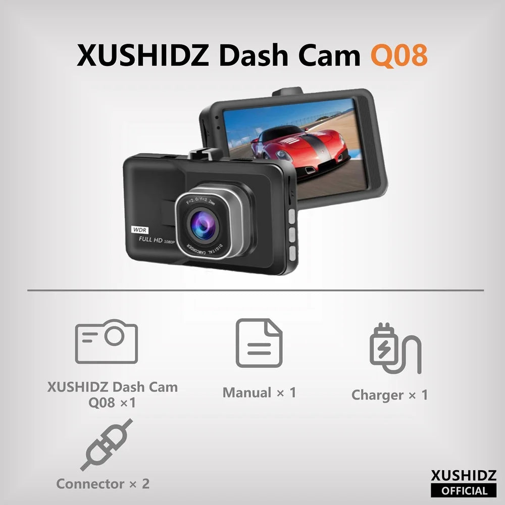 NEW 1080P HD Dash Camera Loop Recording Vehicle