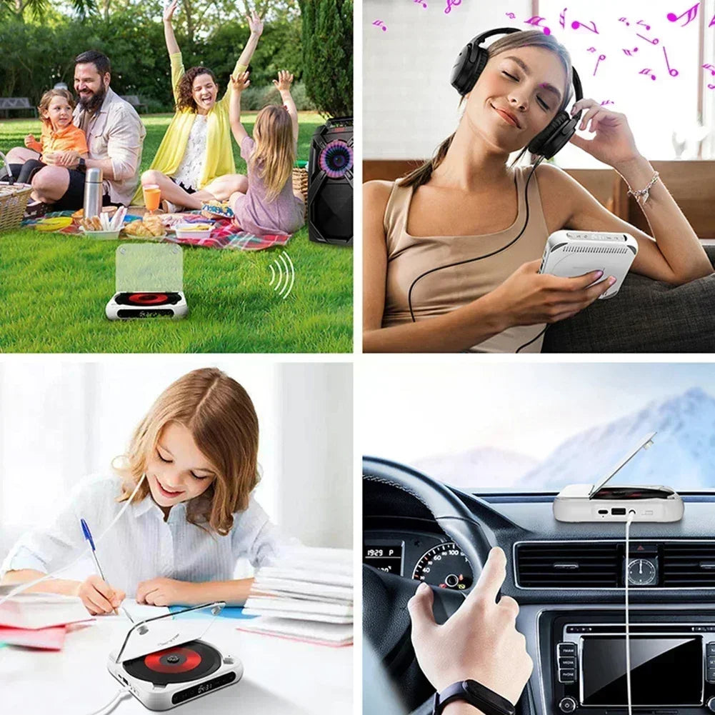 Bluetooth-Compatible CD Player LCD Screen Car CD Player
