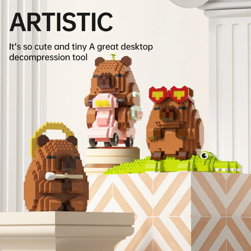 Cute Capybara Block Figure - Desktop Decor Model