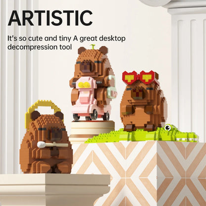 Cute Capybara Block Figure - Desktop Decor Model