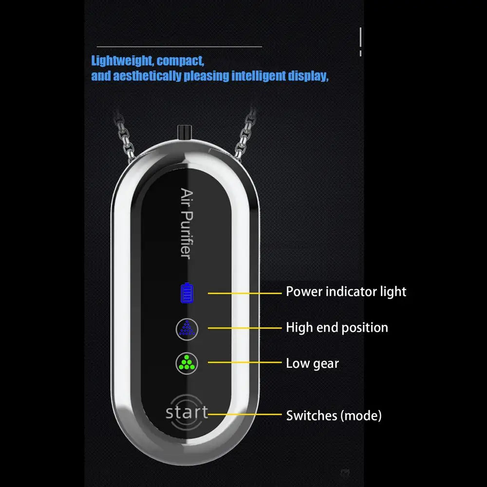 Air Purifier Travel Size Portable Air Cleaner Necklace