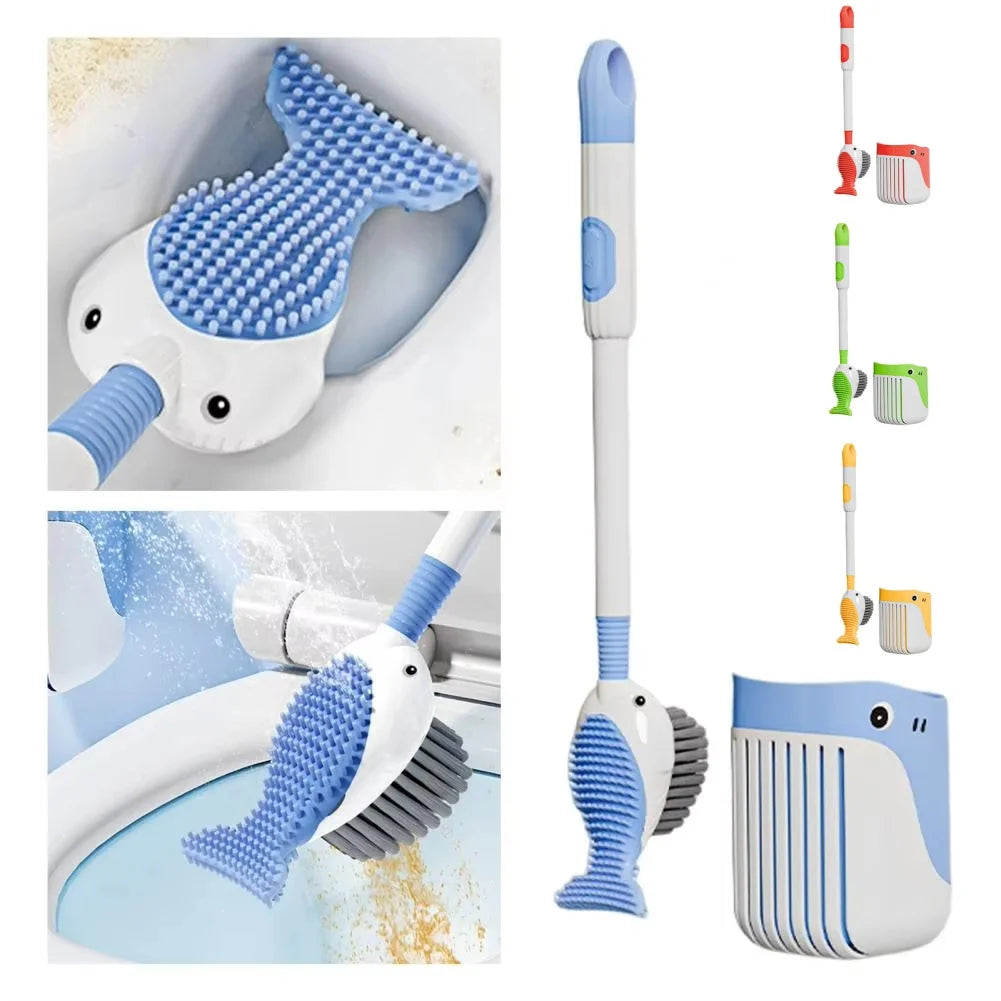 Squirt Whale Toilet Brush 360-Degree Cleaning Brush