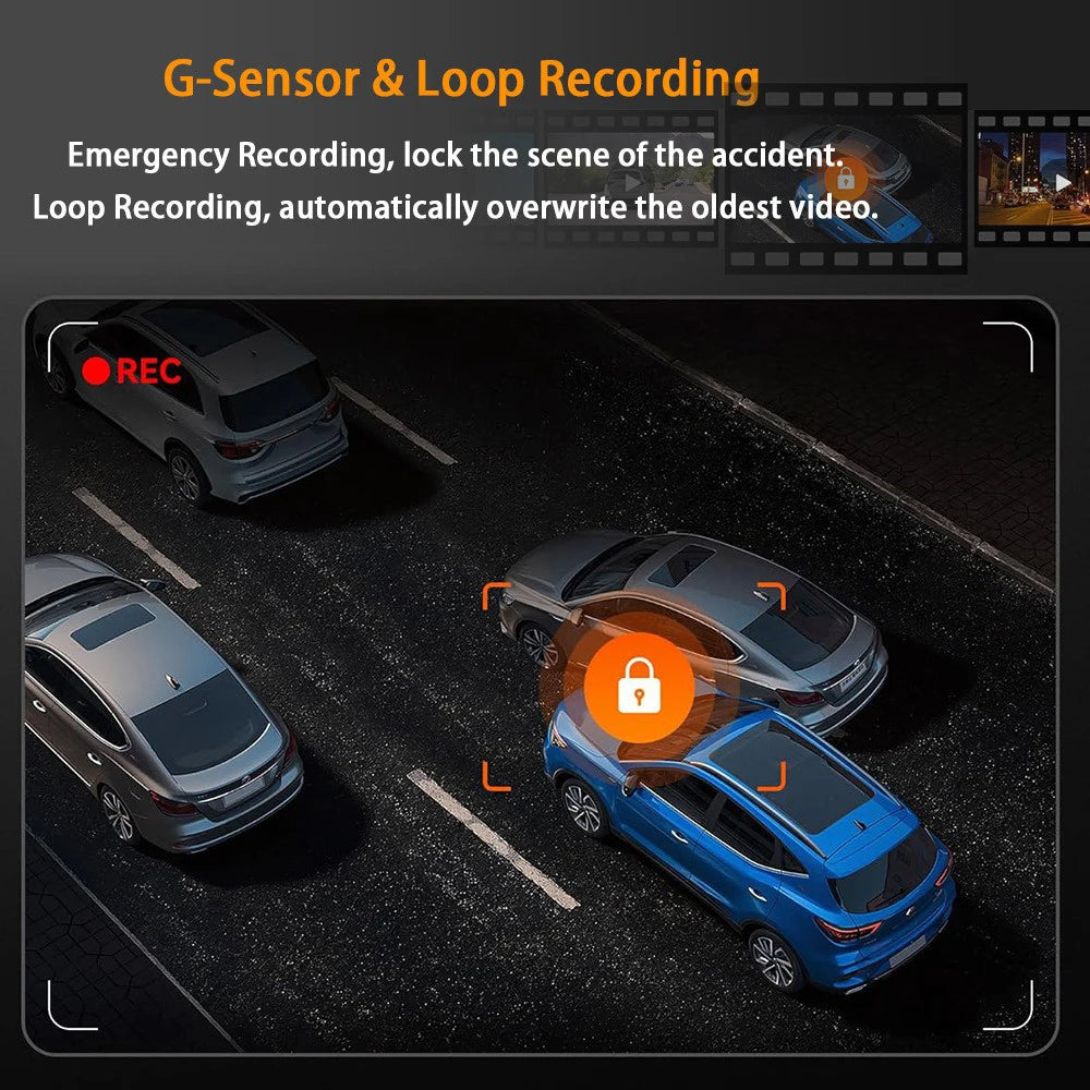 4 Channel Dash Cam 360° Car Video Recorder Black Box