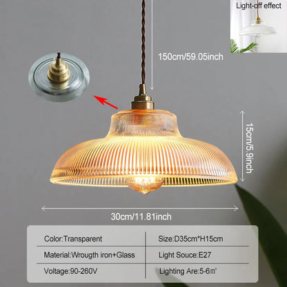 Nordic Glass Pendant Light Green Hanging Lamp Living Room