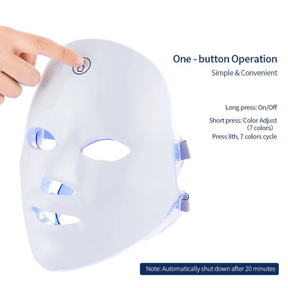 Wireless LED Mask 7 Color LED Face Mask Photon