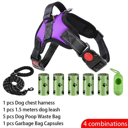 Adjustable Dog Harness Leash Set Chest Strap