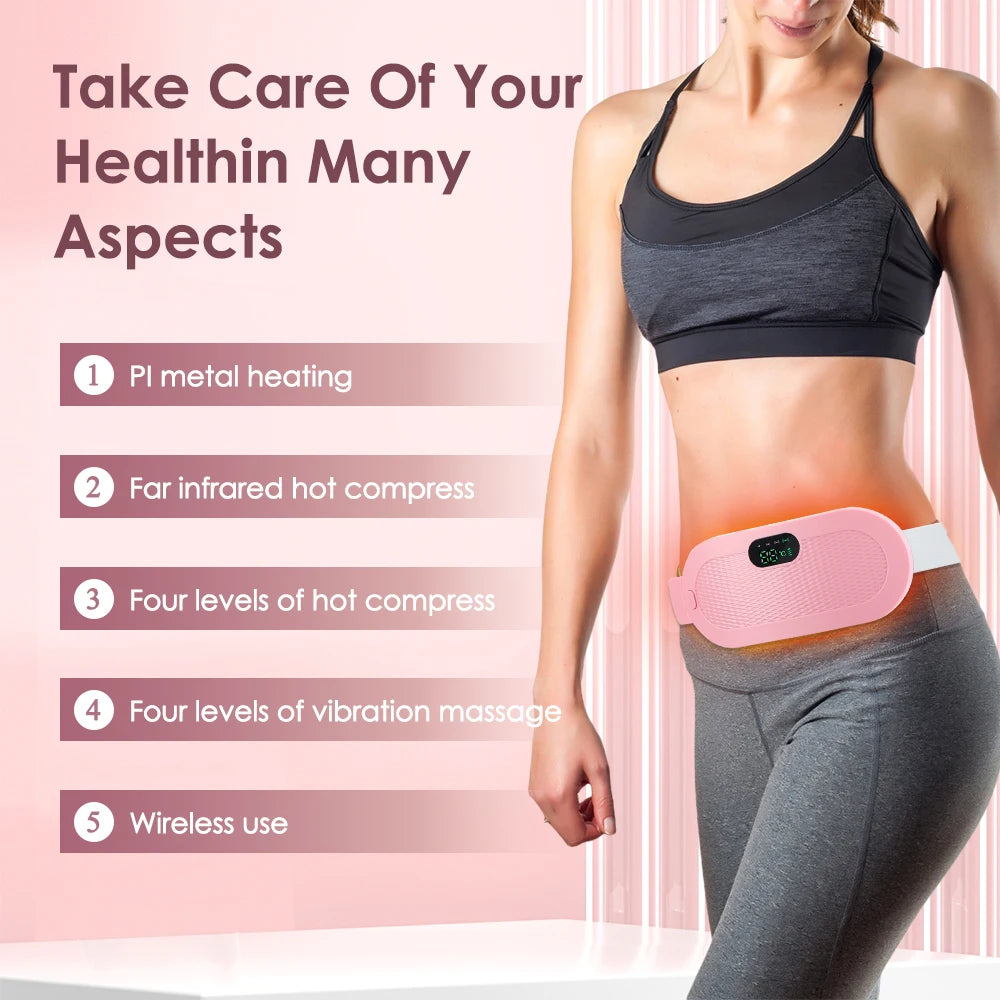 Electric Heating Pad Menstrual Cramp Massager Belt Women