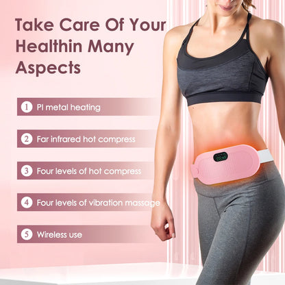 Electric Heating Pad Menstrual Cramp Massager Belt Women