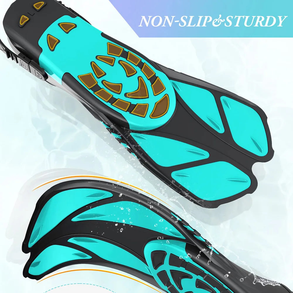 Snorkel Fins Swimming Flippers Adjustable Buckles