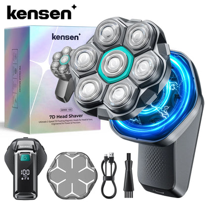 S32 Electric Head Shaver for Men 7D Floating Cutter USB-C Rechargeable