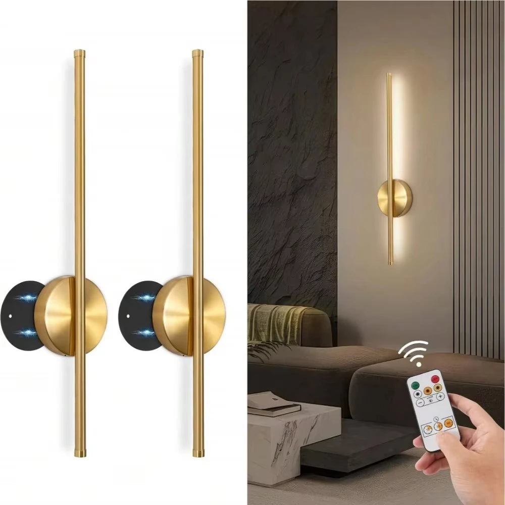 Magnetic Rechargeable 50 Wall Lamp Black Gold For Living Room Bedroom