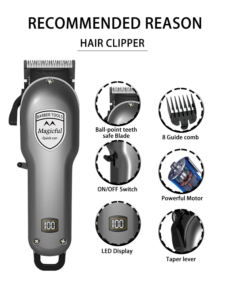 Hair Clipper Hair Trimmer For Men Rechargeable Trimmer