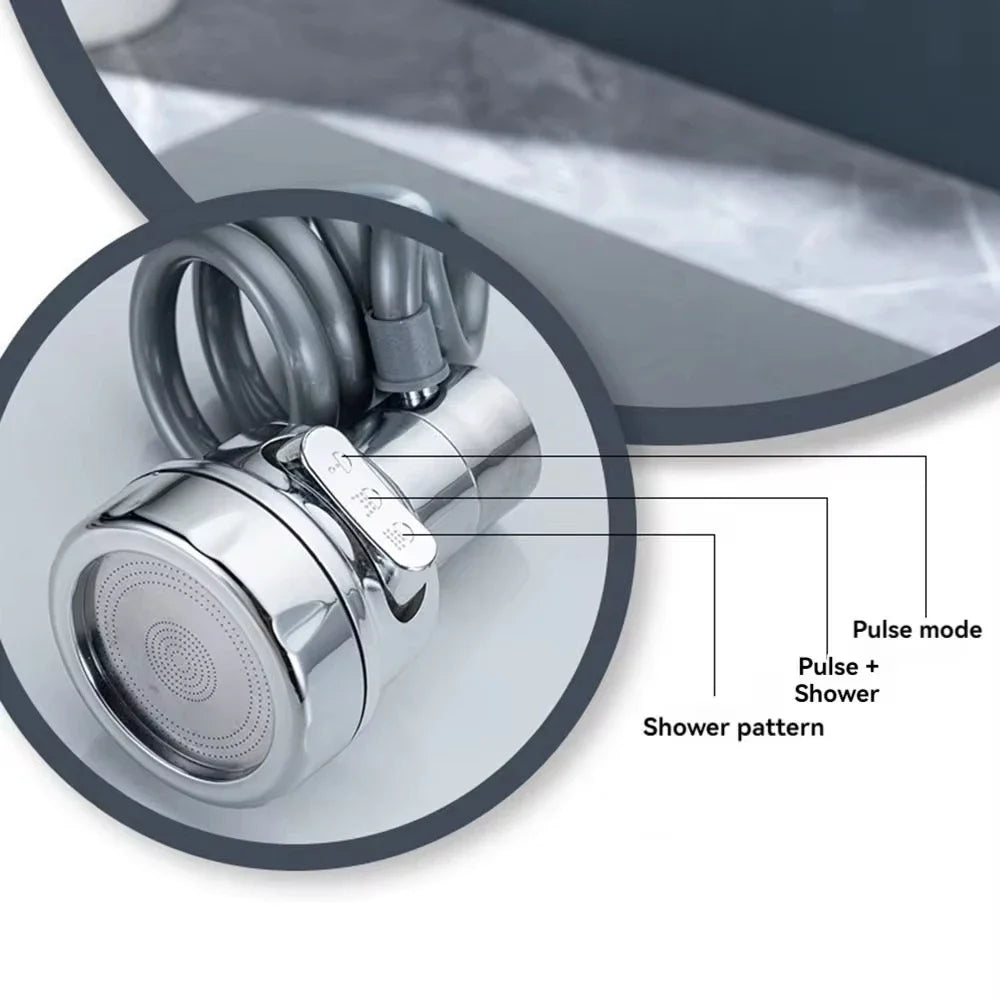 New 3 Modes Sink Faucet 360 Degree Rotation Filter Extension