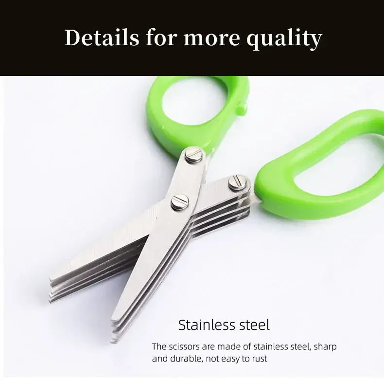 Multifunctional Scissors Stainless Steel 5 Layer Kitchen Scissors