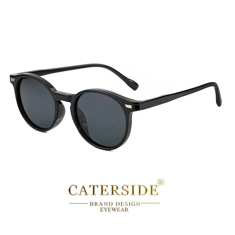 Retro Polarized Round Sunglasses Men TR90 / Acetate Vintage