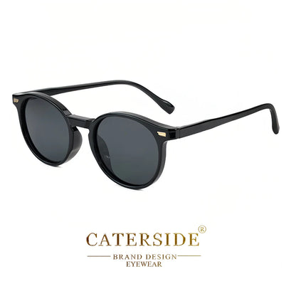 Retro Polarized Round Sunglasses Men TR90 / Acetate Vintage