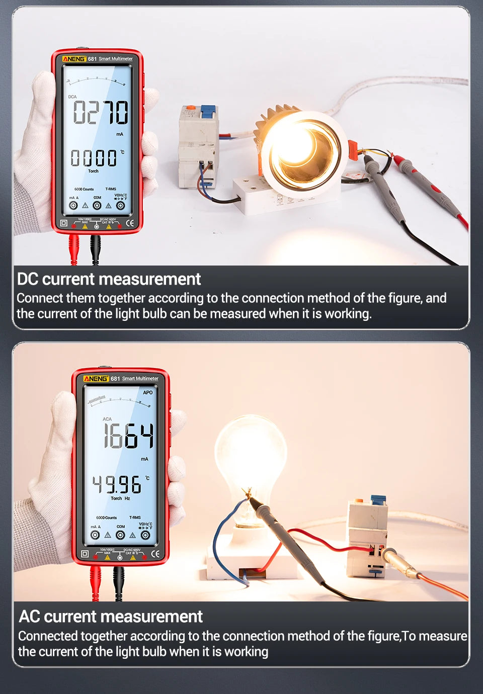 681 Rechargeable Digital Professional Multimeter Voltage Tester