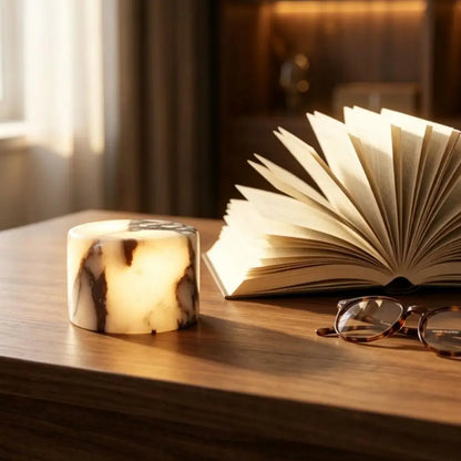 Marble Lamp Luxury Stone Table Lamp Touch Control LED Color