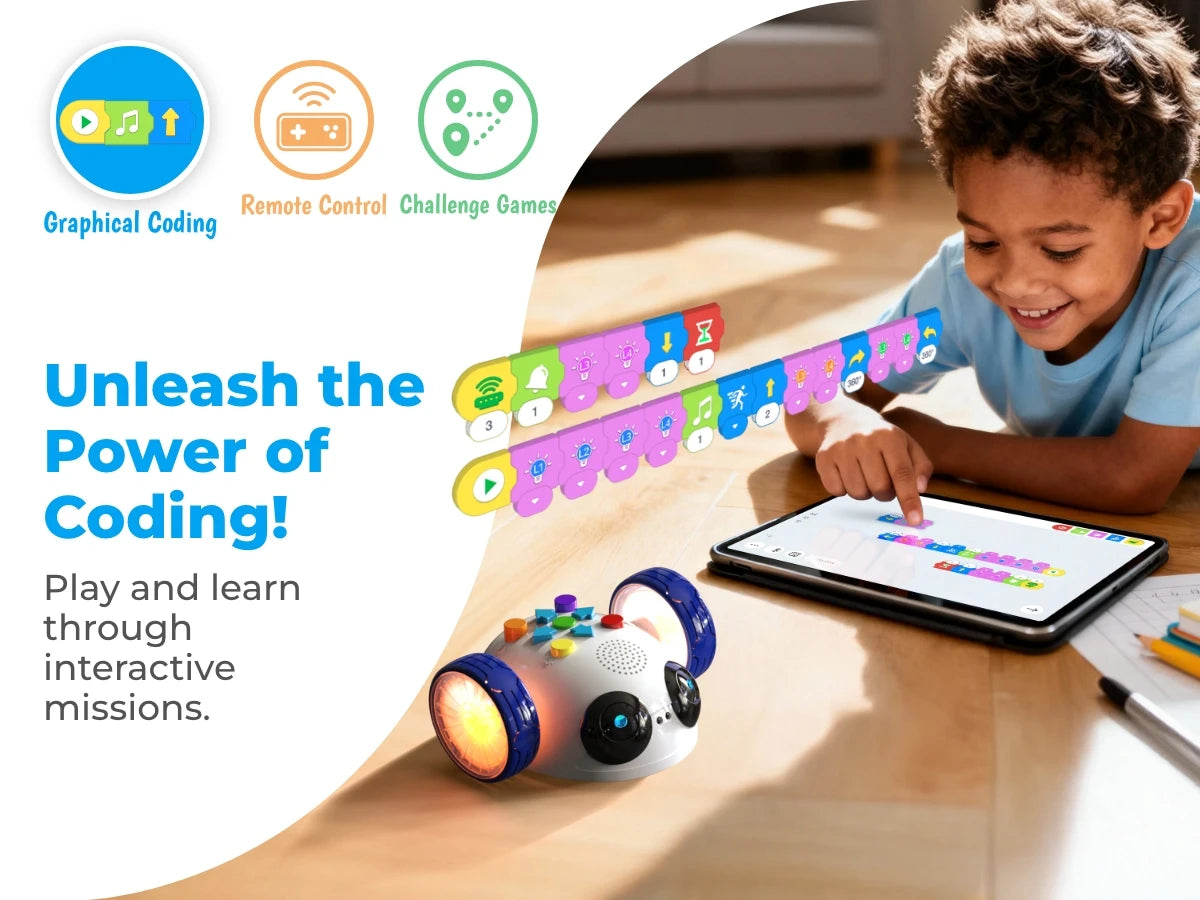 Apitor Mini Robot Wheels Coding Robot Toys Screen