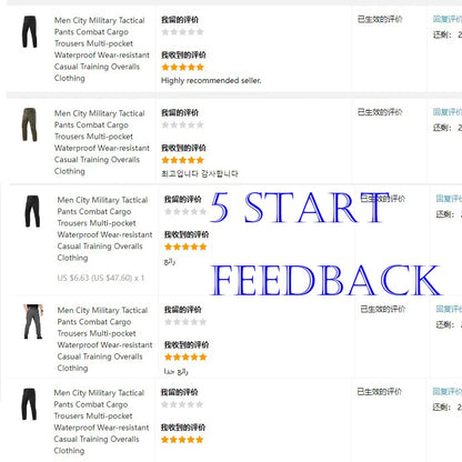 Asian Size Men City Pants Cargo Trousers Multi-pocket