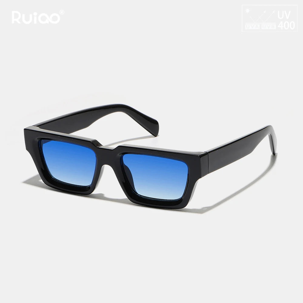 New Black Classic Retro Designer Branded Concave Sunglasses
