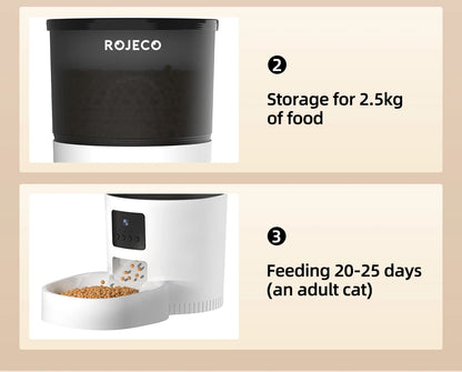 Automatic Cat Feeder With Camera Video Cat Food Dispenser Pet