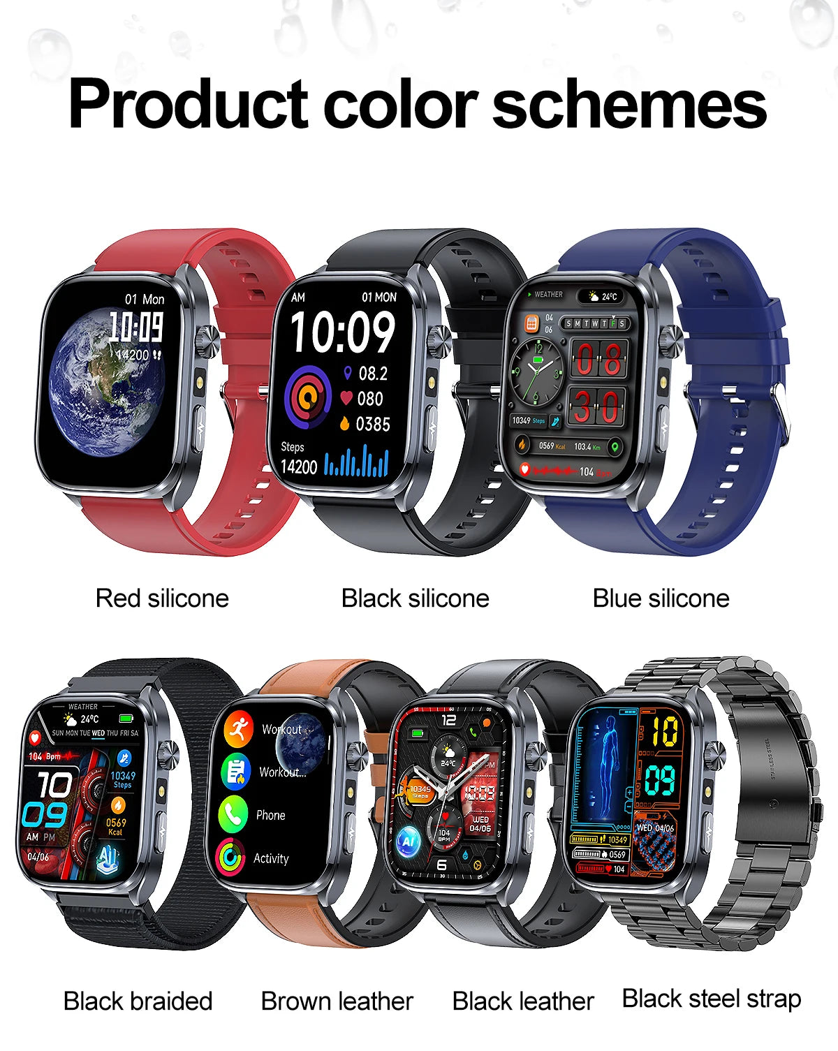 New AI Health Care Accurate detection ECG Smart Watch