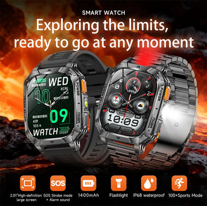 1400mAh Super Battery Durable Adult Smart Watch 2.01 inch
