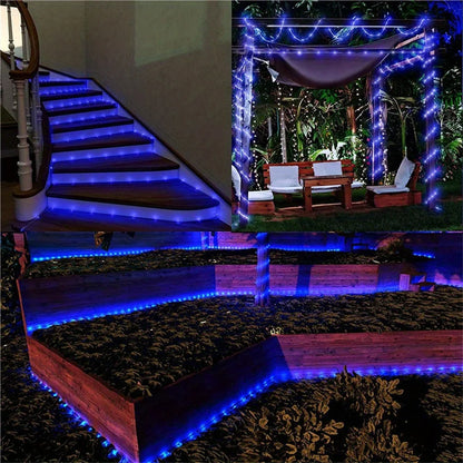 Solar Rope Lights Outdoor LED PVC Tube Fairy String Light