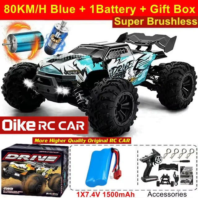 Super Brushless 50KM/H Brushed RC Car Off Road Buggy Toy
