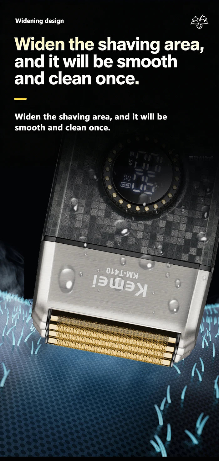 Kemei Rechargeable Cordless Shaver for Men Triple Blade